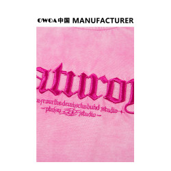 OWOA 美式復古小衆設計感柳釘漸變刺綉背心男女夏季寬松無袖上衣