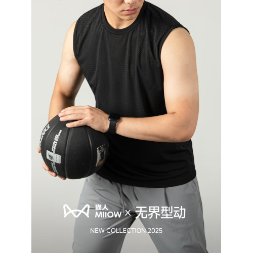 貓人【360°透爽】冰絲錦氨速乾背心男士運動健身戶外涼感無袖T恤