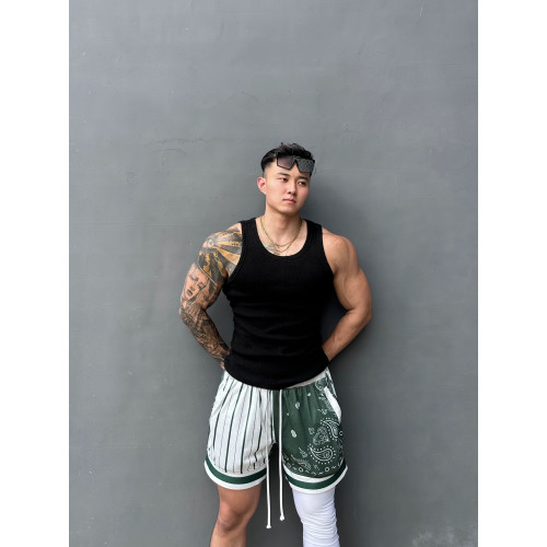 GYMOG美式400g純色背心夏季重磅加粗螺紋緊身運動健身顯肌肉吸汗