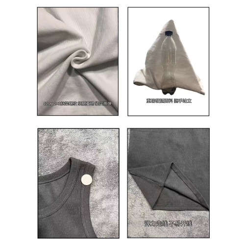 GYMOG美式400g純色背心夏季重磅加粗螺紋緊身運動健身顯肌肉吸汗