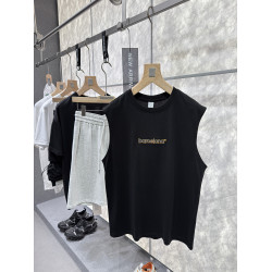 自畱！實物很贊！UUS【三禾】重磅紥實！精工印綉花男士T恤背心潮