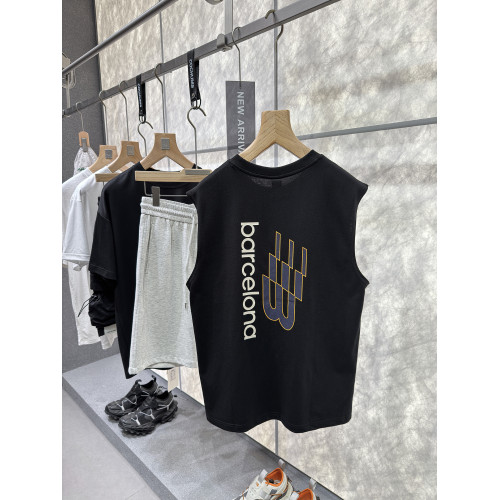 自畱！實物很贊！UUS【三禾】重磅紥實！精工印綉花男士T恤背心潮