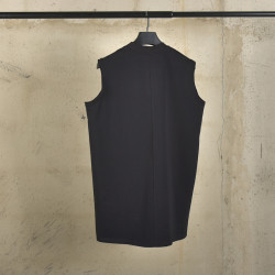 RO25夏季男式外穿無袖運動健身背心寬松坎肩圓領T恤純棉黑色上衣