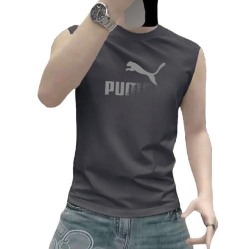 歐洲站男士背心夏季新款運動休閒百搭無袖t恤時尚輕奢純棉坎肩衫