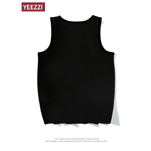 夏季黑色寬松打底衫汗背心衣服無袖T恤男美式街頭籃球服高街坎肩