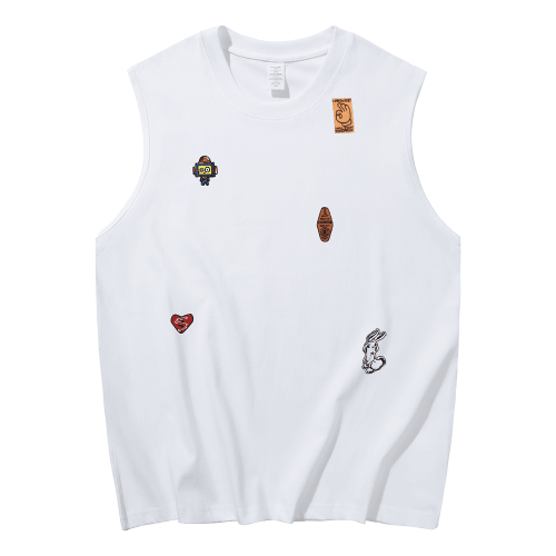 MAROLIO~高級純棉背心男款夏季新款美式潮牌無袖t恤男士外穿坎肩