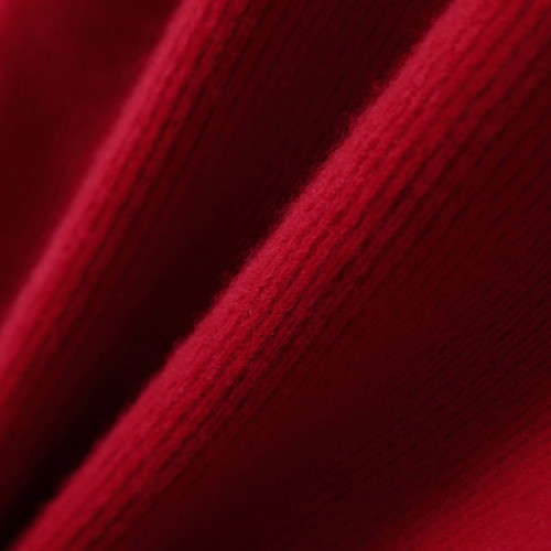 高克重可機洗100%精紡超細羊毛針織衫上衣女修身顯瘦圓領紅色毛衣