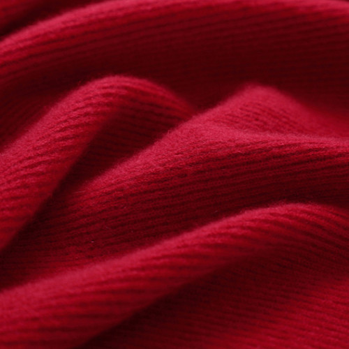 高克重可機洗100%精紡超細羊毛針織衫上衣女修身顯瘦圓領紅色毛衣