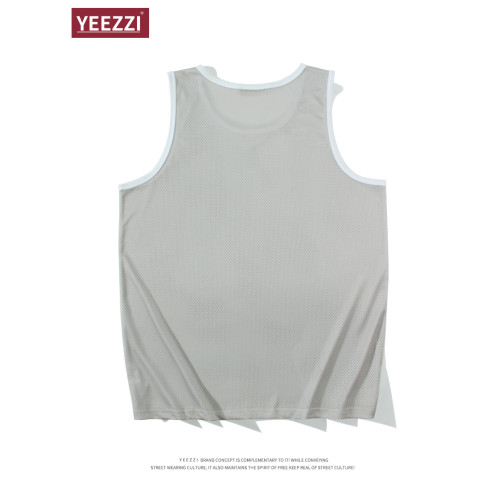 速乾印花羅紋背心男辣弟度假中性風無袖復古y2k美式設計感運動衣