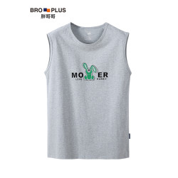 【立體兔子背心】大碼男裝寬松加肥加大碼背心男運動純棉無袖汗衫