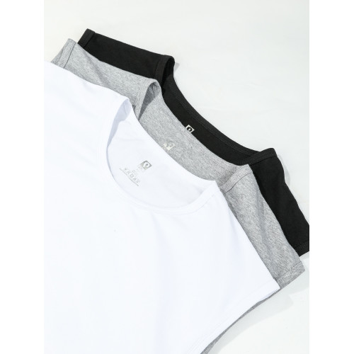 【立體兔子背心】大碼男裝寬松加肥加大碼背心男運動純棉無袖汗衫