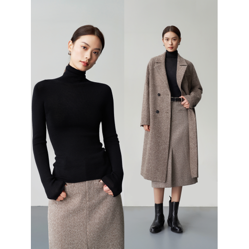 偶得·無縫一體羊毛打底衫 18針敭子紗 可機洗 中領/堆堆領內搭