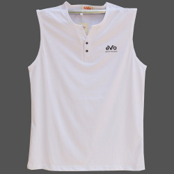 夏季新品大碼男裝 純棉V領帶釦汗背心 加大號胖子灰色 上衣運動服