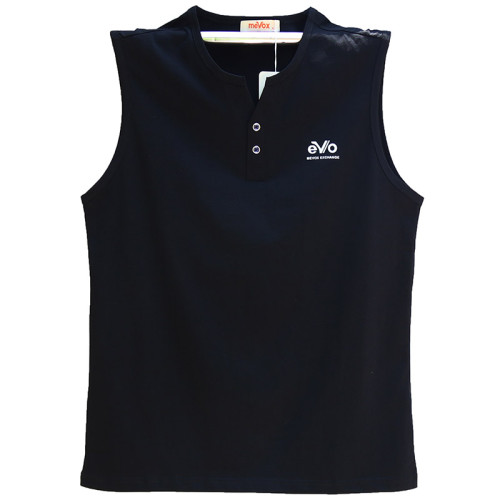 夏季新品大碼男裝 純棉V領帶釦汗背心 加大號胖子灰色 上衣運動服