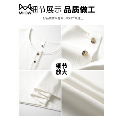 貓人日系亨利領背心男夏季新款寬松休閒無袖T恤運動籃球健身百搭