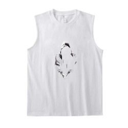 高級純棉背心男士無袖T恤2025新款夏季外穿美式坎肩運動上衣男款