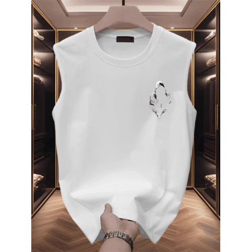 高級純棉背心男士無袖T恤2025新款夏季外穿美式坎肩運動上衣男款