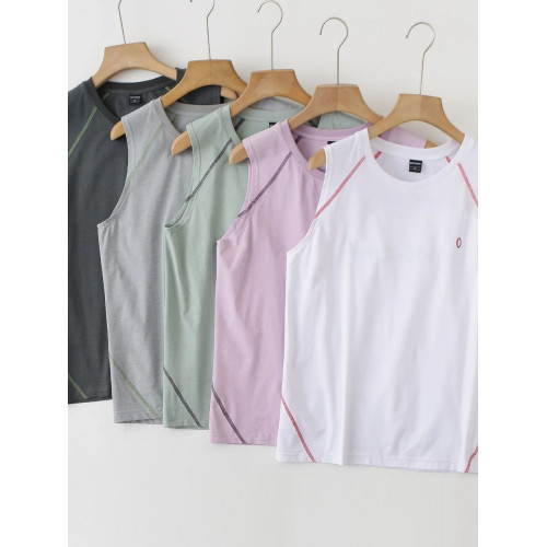 山系機能風！速乾超透氣！夏季男女戶外運動籃球純色無袖背心上衣