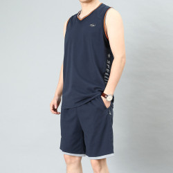籃球服運動套裝男士胖子大碼無袖背心短褲速乾透氣健身跑步服球衣