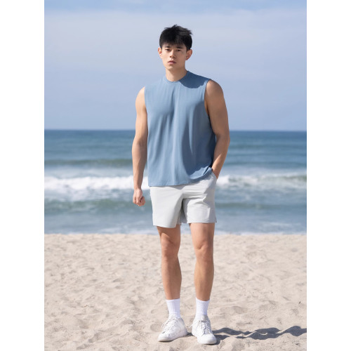 DRIOTOPIA2025夏季新品男士背心無袖T恤寬松休閒運動彈力速乾坎肩