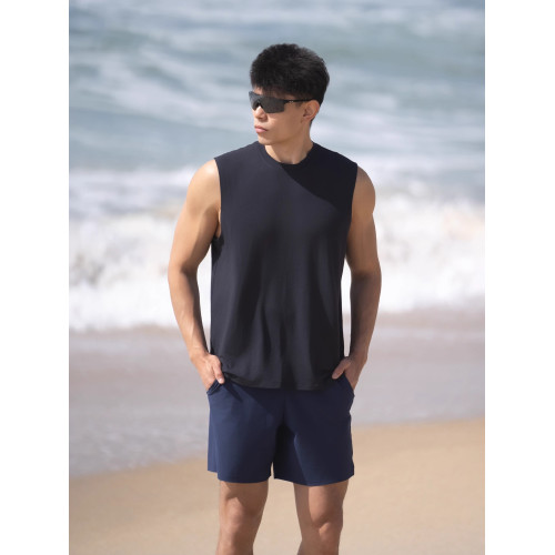 DRIOTOPIA2025夏季新品男士背心無袖T恤寬松休閒運動彈力速乾坎肩
