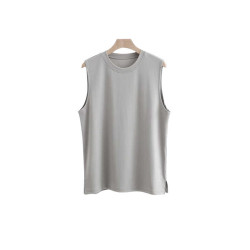 2024夏季男士無袖背心天絲莫代爾寬肩吸汗排溼透氣寬松親膚體恤