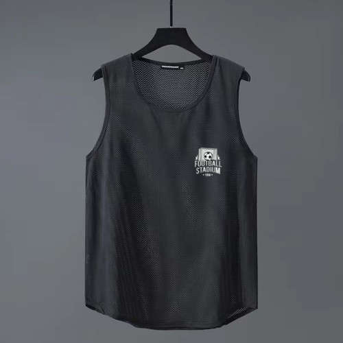 胖子冰絲加肥加大背心男無袖速乾網眼籃球寬松肥佬運動胖人300斤