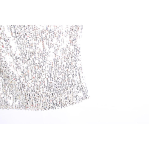 跳舞表演亮片寬松無袖背心t恤重工亮閃閃銀色大碼演出閃閃上衣男