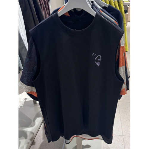 青年男士上衣休閒夏季新款UMY450037百搭印花棉質寬松無袖男 背心