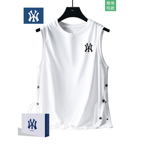 奧特萊斯背心夏季新款籃球休閒裝汗衫寬肩無袖T恤寬松運動坎肩