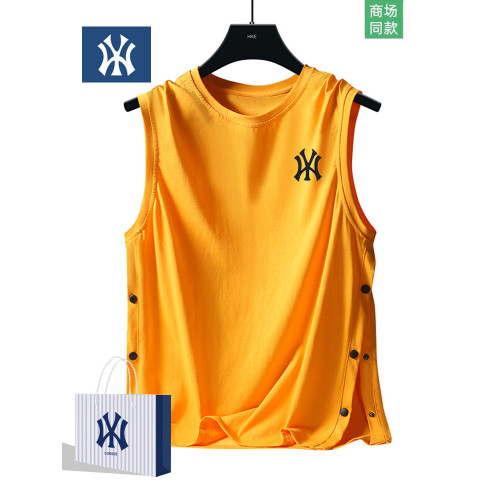 奧特萊斯背心夏季新款籃球休閒裝汗衫寬肩無袖T恤寬松運動坎肩