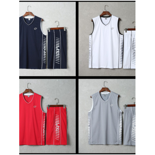 純棉籃球服男夏季加大碼薄款速乾無袖背心跑步運動套裝胖子訓練服