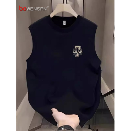 潮牌重磅純棉背心男士2025新款夏季寬松運動坎肩無袖t恤男款汗衫