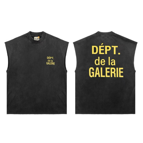 Gallery Dept高街百搭fog復古水洗做舊男無袖背心砍肩短袖情侶潮