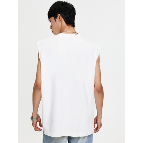 BONELESS BTW美式寬松休閒基礎字母B字印花背心男女潮牌寬松無袖