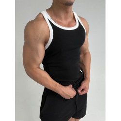 彈性舒適!不透柔軟螺紋高彈體育生運動健身顯肌肉緊身背心修身ins