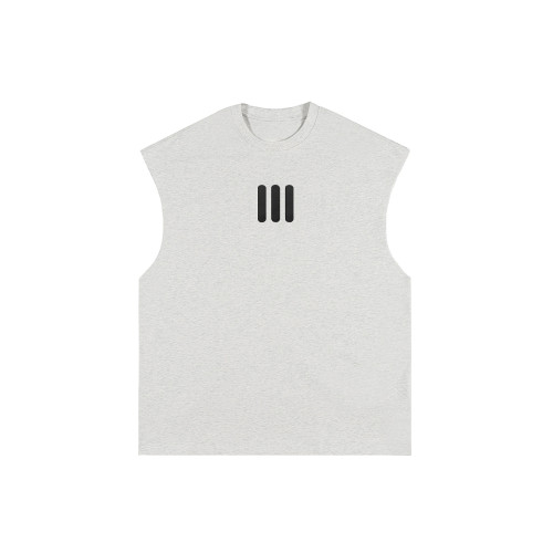 essentials美式小衆潮牌夏季寬松fog聯名啊迪三條杠坎肩背心T恤男