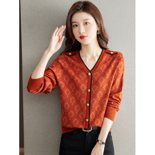 小香風針織衫女短款2025新款時尚洋氣薄款毛衣外穿寬松羊毛打底衫