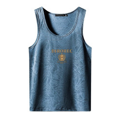 高級冰絲背心男士無袖t恤2025新款夏季健身運動坎肩修身汗衫男款