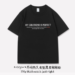 MY WIFE IS PERFECT LOVING T恤短袖半袖衫上衣服體恤打底衫背心