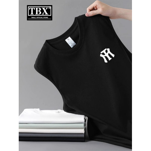 100%純棉背心男士夏季薄款健身運動外穿坎肩白色打底無袖T恤男款