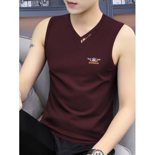 高級莫代爾寬肩背心男士坎肩無袖T恤運動外穿健身上衣服打底汗衫