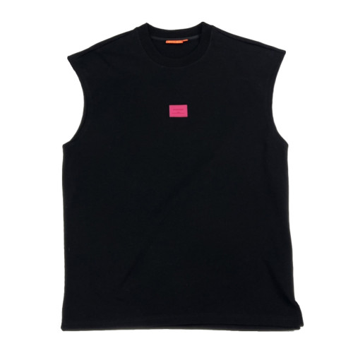 高克重棉重磅廓形小領口寬落肩顯壯寬松無袖T恤背心運動男體育生