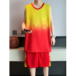 無袖籃球服套裝男寬松運動服2025新款背心冰絲速乾帥氣T恤青少年