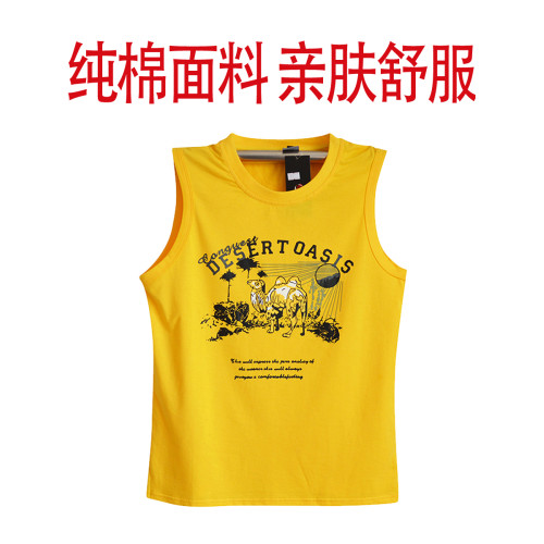 純棉男生背心夏季潮牌無袖T恤加肥加大碼坎肩運動健身汗背心全棉