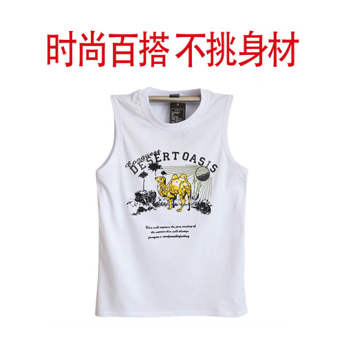 純棉男生背心夏季潮牌無袖T恤加肥加大碼坎肩運動健身汗背心全棉