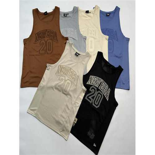 2025年新品 原單NE男士速乾大網眼運動背心 萬針刺綉圖案大碼坎肩