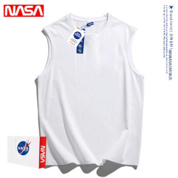NASA官方旗艦鯊魚坎肩背心男士2025新款夏季運動純棉無袖t恤外穿