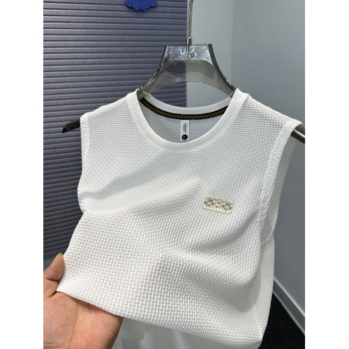 高級純色冰絲背心男款夏季潮牌寬松大碼無袖T恤男士運動休閒坎肩t