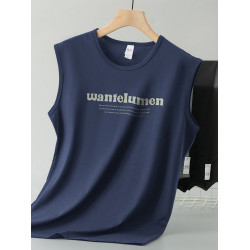 皮爾卡丹冰絲速乾男士無袖背心坎肩2025夏季新款健身涼感運動t恤